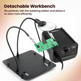 [EU Direct]KAIWEETS KOT936 Soldering Iron Station 60W Adjustable 200℃-480℃ ESD Safe Ceramic Core with Detachable Workbench Top Rated Welding Kit