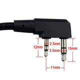 2Pin Tactical Bowman Elite Radio Headset Earpiece with U94 Style PTT for Baofeng UV-5R Kenwood Portable Walkie Talkie Accessory
