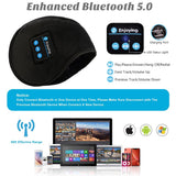 Bluetooth 5.0 Headphone Earmuffs Winter Ear Warmer for Skiing Hiking Walking Running Foldable Music Earmuff with Built-in Speake