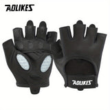 Aolikes Silica Gel Shock Absorbing Workout Gloves - Perfect for Men & Women's Weight Lifting, Gym Exercise