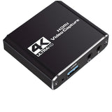 Capture card, audio and capture card with microphone output HDMI 4K loop, 1080p 60fps video recorder