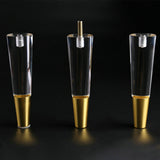 4PCS/Set Acrylic Furniture Legs Replacement Sofa Feet Chest Of Drawer Feet Cabinet Modern Clear Decor DIY Legs Tapered Style