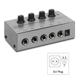 HA400 Mini Headphone Amplifier Ultra-Compact Stereo Audio Amplifier 4 Channels With Power Adapter 10MHz Earphone Amp for Music