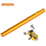 Outdoor Portable Pocket Telescc Mini Pole Pen Shape Folded Rod With Reel Wheel Fishing Accessories