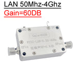 LNA 0.5-4GHz Gain 60dB Low Noise Amplifier FOR Ham Radio GPS Beidou GLNSS WIFI Signal RF Receiver HF VHF UHF FM SDR Hackrf One