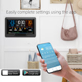 Tuya WIFI Smart Station - Indoor/Outdoor Temperature & Humidity Meter, Weather Forecast, Multifunctional Alarm Clock.