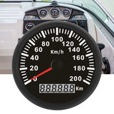 3-3/8in GPS Speedometer 200km/h Speed Gauge Red Backlight 12V/24V Universal for Car Motorcycle Boat Truck Auto Accessories