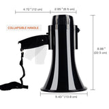 Portable 25w Handheld Speakers Megaphone Public Security Guard Loud Speaker Travel Guide Speech Teach Voice Amplifier With Siren Loud Speaker