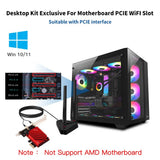 NEW FENVI WIFI7 PCIE 8774Mbps BE200 BT5.4 Gaming Tri Band2.4G/5G/6GHz Desktop Wireless Network Card Adapter For Win10/11