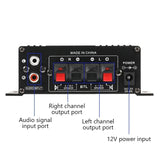 Mini Amplifier AK170 12V Dual Channel 20W+20W HIFI Digital Stereo Audio Power Amplifiers Home Car Radio Microphone