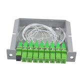 5PCS/packet SC APC Fiber Box FTTH PLC Splitter box with 1X8 Planar waveguide type Optical splitter