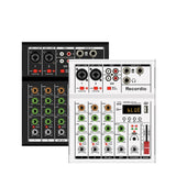 GAX-A4 Professional Portable Digital DJ Console with USB - Border Live Singing, 4 Channel Audio Mixer