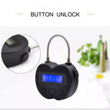 4X Smart LCD Display Time Lock Multifunction Travel Electronic Timer,USB Rechargeable Temporary Timer Padlock
