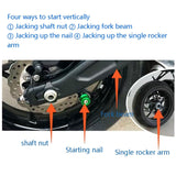 Motorcycle Wheel Frame Folding Support Side Bracket Rocker Lift Pit Off-Road Vehicle Heightening Repair Tool