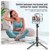 Selfie Stick Tripod With Wireless Bluetooth Remote Control for GoPro 12/11/10 Insta 360 DJI Osmo Action Camera For Smart Phone