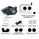 Motorcycle Helmet Handsfree Call Music Earphone Headset Wireless for Riders Moto GPS Headphone Waterproof BT 5.3 Y80