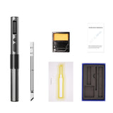 T65 Smart Soldering Iron with 1PCS Iron Heating Cores Fast Heating 65W Adjustable Temperature 150~450℃ Auto Sleep PD+QC Fast Charging Aluminum Alloy Handle