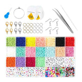 Alphabet Bead Box Beaded With Accessories Materials For DIY Keychain Bracelet Making Kit