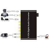 5.1Ch Digital Audio Converter DTS / AC3 for DOLBY Decoding Input 5.1 Decoder SPDIF Coaxial to RCA