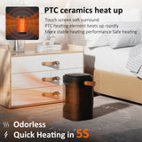 1pc, Small Heater With Heating And Fan Modes 1500w Electric Heater 70 Degree Wind Direction Adjustment, Portable, Overheat Protection, Automatic Power Off When Tilted, For Home Office School Thanksgiving Halloween Christmas Gift Fall Winter Essential
