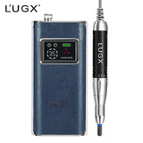 Lugx OEM/ODM New Model Microfiber Leather Rechargeable Portable 35000 Rpm Coreless Nail Drill