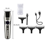 Kemei Hairdresser KM-603 cross-border new LDE LCD digital display shaver electric scissors USB charging hair clipper
