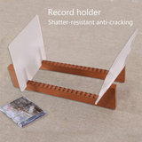 Vinyl Record Storage Holder Acrylic Ends - Display Your Singles and LPs in This Modern Portable Rack Unit