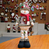 2024 Leg Table Mantel Plush Dolls Gifts For Kids Baby Santa Snowman-Reindeer Christmas Decoration
