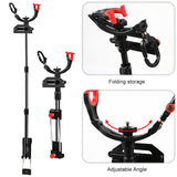 Telescc Support Bracket Aluminum Alloy Holder Rod Rack Adjustable Heavy Duty for Fishing