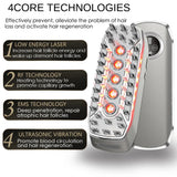 Electric Massage Laser Comb Brush with EMS & RF Phototherapy Scalp Massager Comb for Hair Growth,Anti Hair Loss Head Care Tools