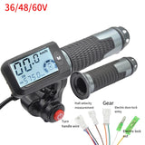 Electric Control Throttle Real-time Voltage Display 3 Speed Gear Switching 8pin Interface For E-Bike