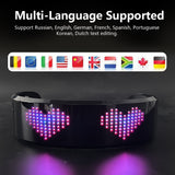 Shining Electronic LED Prop For Party Bar Festival Performance Futuristic Eyewear Luminous Glasses Light Up Visor Bluetooth