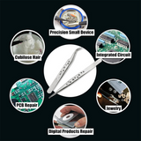 Precision Industrial Anti-Static Magnetic Stainless Steel Tweezers Set for Electronics Soldering Maintenance