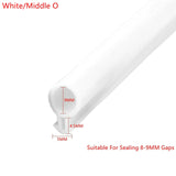 10M Plastic Steel Door Window Sealing Strip Silicon Rubber Door Window Seal Draft Stopper Hollow Bulb Barb Tubular Gasket O Type