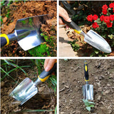 Garden Trowel Hand Shovel with Soft Rubberized Non-Slip Ergonomic Handle for Planting Transplanting, Weeding, Moving and Smoothing Soil-Gardening Gift (Shovel)