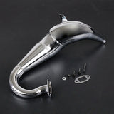 New Cnc Metal 71CC Engine Exhaust Pipe Kit For 1/5 Rofun LT LOSI 5IVE-T Truck Spare Toys Parts Rc Car Accessories