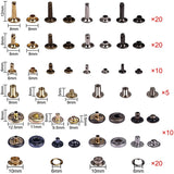 Snaps Fasteners Kit, 200Sets Rivets, 140 Eyelets And Grommets, 40 Snap Buttons, 20Screws, Setting Tool For Leather