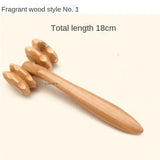 Mahogany rosewood wenge fragrant wood hand push waist neck back acupoint massage roller home massager
