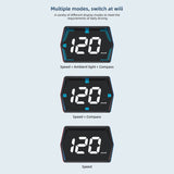 HUD Head Up Display Auto GPS Dual System Projector Plug and Play for Car Glass Security Water temp Alarm Electronic Accessories