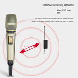 Wireless Microphone Dynamic UHF Home Studio Recording Professional DJ Speaker Conference Mic For Computer Audio Black