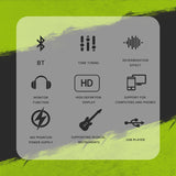 GAX-A4 Professional Portable Digital DJ Console with USB - Border Live Singing, 4 Channel Audio Mixer