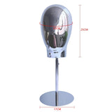 21 Inch Adjustable Mannequin Head Wig Making Head Vintage Style Metal Head Wig Hat Glasses Display With Detachable Stand