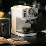 15Bar Espresso Offee hine Maker Retro Style Semiautomatic Italian Steam Type Milk Foam 2 and 1 Handles Easy To Use