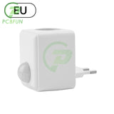 Wall mounted LED human infrared sensing intelligent delay E27 lamp holder adapter converter