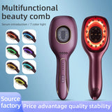 Head Meridian Massage Red Blue Electric Serum Introduction Essential Oil Color Light Hair Care Comb Scalp