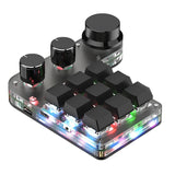 nical Keyboard, 9 Keys 3 Knobs RGB Programmable ro Keyboard Bluetooth Gaming Keypad Hotswap