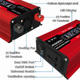 4000W LCD Display Solar Power Inverter 12V to 110V/220V USB Modified Sine Wave Voltage Transformer Car Adapter Charge Converter