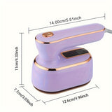 Handheld Mini Electric Iron - 110V/220V Steam Garment Iron for Clothes. Portable, Lightweight for Travel. Dry and Wet Use