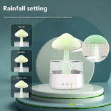 Mushroom Air Humidifier Colorful Night Lights Electric Aroma Diffuser Rain Cloud Smell Distributor Relax Water Drops Sounds