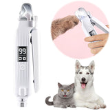 2 in 1 Electric Dog Grinder and Clipper Rechargeable Nail Trimmer Pet Toenail Clippers for Small Medium Large Dogs/Cats